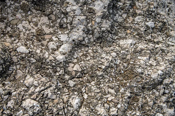 Nahaufnahme Der Textur Alten Grauen Marmor Mit Rissen Oberfläche Aus — Stockfoto