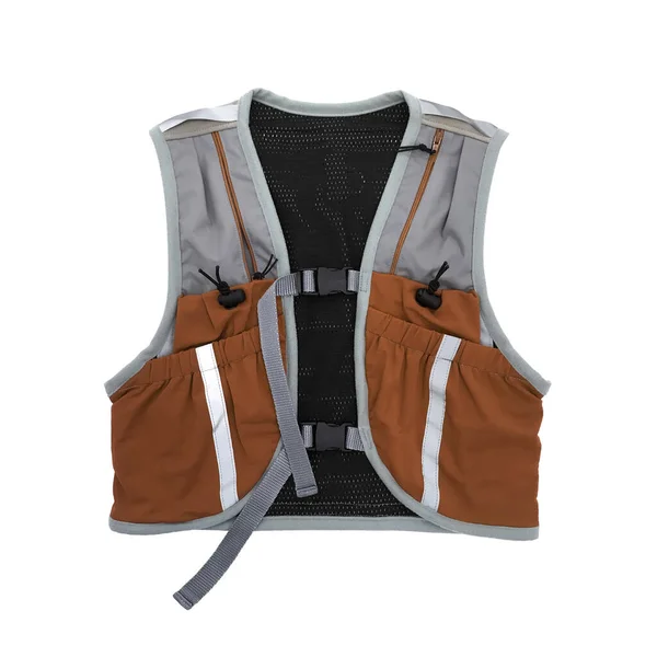 Grey Orange Professional Vest Isolated White Background — Stock Photo, Image