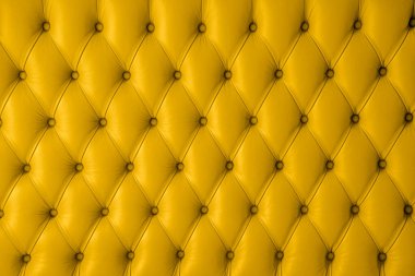 Doku hakiki sarı deri döşemeli mobilya. Hakiki kapitone deri capitone doku dekoratif arka plan