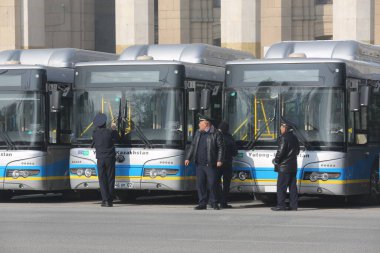 Kazakistan 'ın Almaty şehrinde yeni otobüsler 30.01.2015