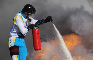Dünya Yangın Güvenliği Şampiyonası Kazakistan 'da. 7 Eylül. 2014