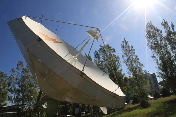 Satellite antennas in the park of innovative technologies in Almaty