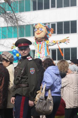 Maslenitsa ya da Maslenitsa Haftası, Kazakistan 'daki Slav mitolojisinin bir halk bayramıdır. 16 Mart. 2013