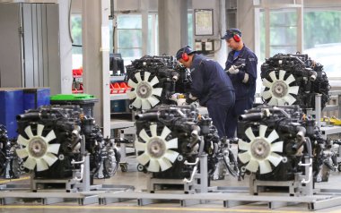 Hyundai Trans Almaty fabrikası Kazakistan 'daki Almaty' de ticari araç üretimi için. 18 Haziran 2024