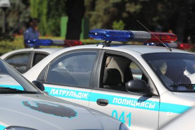Kazak polisi, izleme servisleri için yeni araçlar aldı. Temmuz 2013