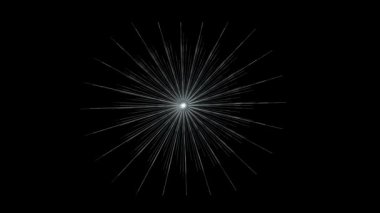 Concentric spiral monochrome star shape on black background