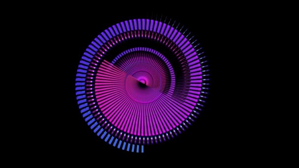 Concentric Spiral Motion Creating Colorful Pattern — Wideo stockowe