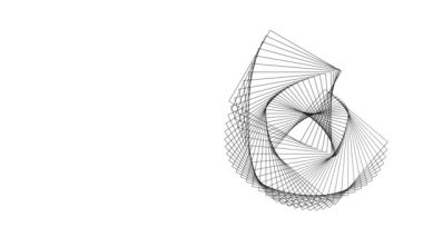 Beyaz arkaplanda rastgele hareketli kare şekli