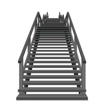 İzole edilmiş merdiven. Şeffaf png, kendi geçmişinizi ekleyin.