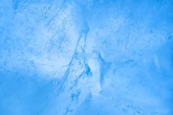 带有裂缝 背景的蓝冰质感 — 图库照片
