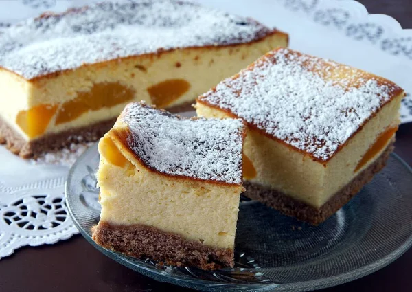 Olika Kakor Kakor Cheesecake Äppelkaka Som Läcker Dessert Närbild — Stockfoto