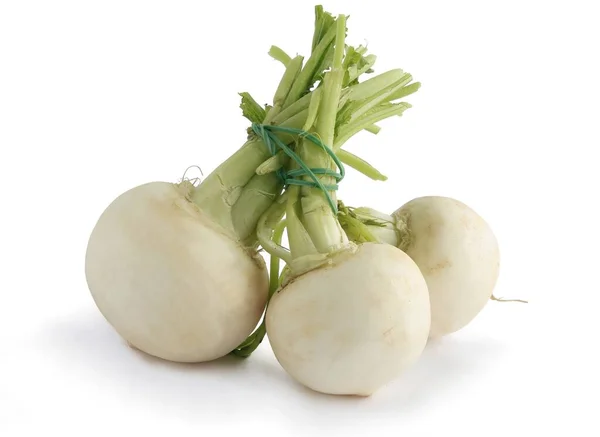 Bulbos Nabo Branco Brassica Rapa Como Vegetal Saboroso Saladas Fecham — Fotografia de Stock