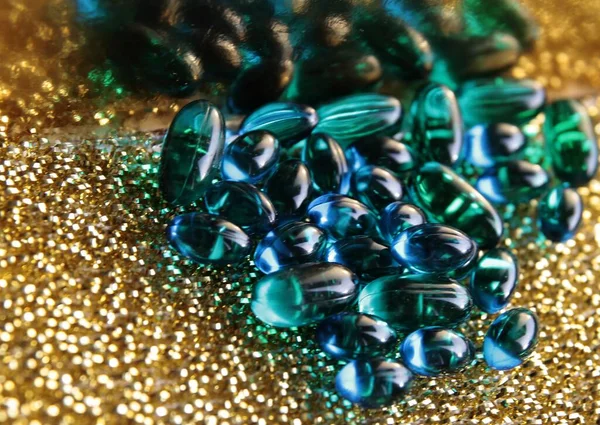 Vícebarevné Kapsle Pilulky Jako Lék Zdravotní Péči — Stock fotografie