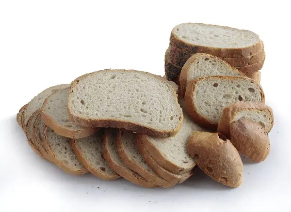 面包和各种面包卷 作为美味的烘烤保健食品 — 图库照片