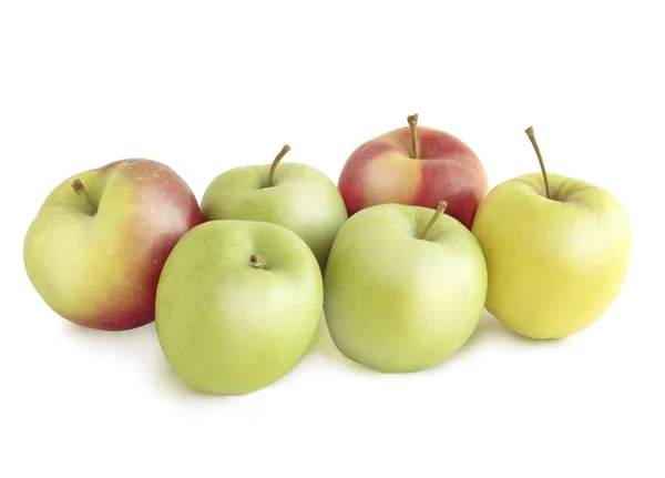 Manzanas Coloridas Dulces Sabrosas Cerca — Foto de Stock