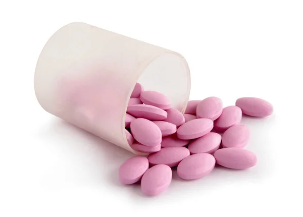 Pílulas Rosa Como Medicamento Para Cuidados Saúde — Fotografia de Stock