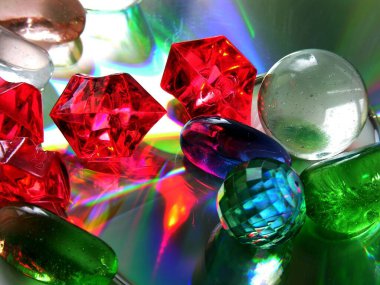 nesneler, ışıklar ve şeffaflık için çok renkli düzenleme