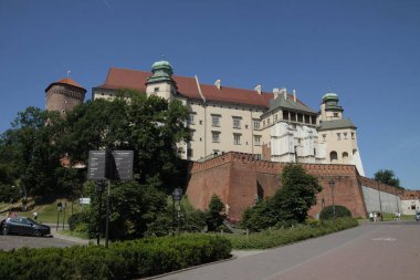 Krakow 'daki Wawel Kings Kalesi' nde Manzara