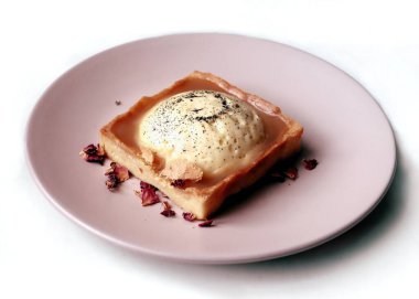 Tatlı gibi lezzetli, renkli çeşitli pastalar.