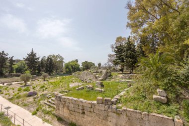 The ruins of the Anfiteatro Romano in Syracuse, Sicily