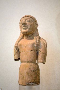 SYRACUSE, SICILY  - APRIL 23, 2019: Exhibits in the archaelogical museum of Paolo Orsi in Syracuse, Sicily