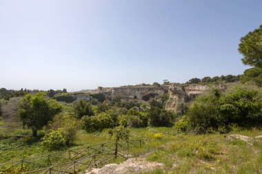 Panroamic view of the Latomia del Paradiso in Syracuse, Sicily