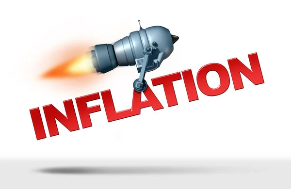 Hausse Inflation Tant Que Hausse Des Prix Des Denrées Alimentaires — Photo