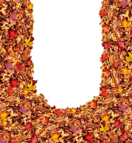 Pile Autumn Foglie Come Autunno Stagione Foglia Collina Come Simbolo — Foto Stock