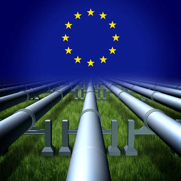 Europese Energiecrisis Als Gevolg Van Oorlog Conflict Met Een Pijpleiding — Stockfoto