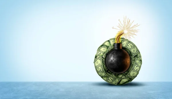 Economía Hiperinflacionaria Concepto Inflación Global Economía Sobrevalorada Como Crisis Financiera — Foto de Stock