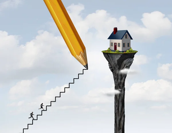 Immobilienerwerbsstrategie Zugang Wohnraum Und Eigenheim Herausforderung Als Herausforderung Beim Immobilienkauf — Stockfoto