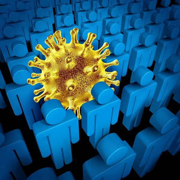 New Virus Community Variant Outbreak Subvariant Infectious Pathogen Crowd Vulnerable — Stock Photo, Image