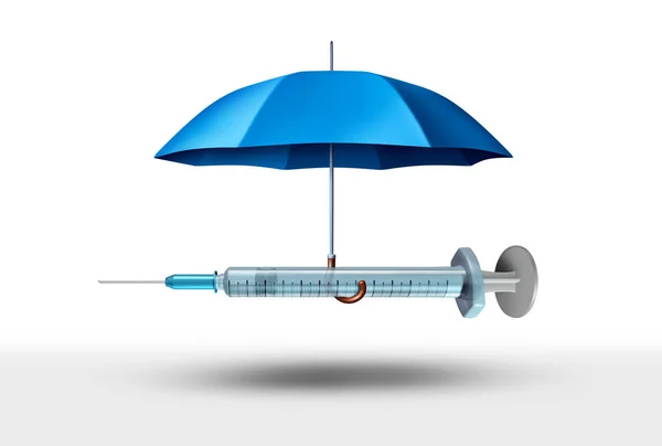 Símbolo Proteção Vacinal Segurança Medicamentos Cura Médica Contra Gripe Coronavírus — Fotografia de Stock