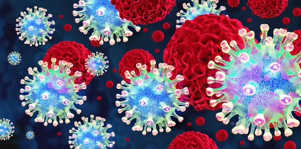 Oncolytisch Virus Immunotherapie Kankervaccin Therapie Als Een Behandeling Kanker Doden — Stockfoto