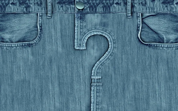 Sex questions and sexuality question symbol as denim jeans with a zipper shaped as a symbol of uncertainty representing issues related to STD and fertility information or sexually transmitted disease with 3D render elements.