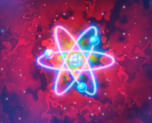 Фьюжн Енерджі Концепція Науковий Символ Фізики Ядерної Енергії Абстрактні Форми — стокове фото