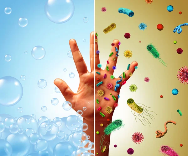 Hand Hygiene Reducing Spread Infections Reducing Infections Infectious Diseases Spread — Stock Photo, Image