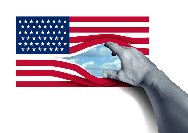 Open Borders Usa Immigration Concept United States Asylum Seeker American — Stock Photo, Image