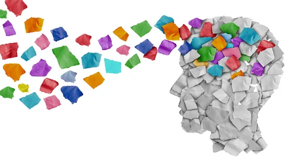 Training Education Human Brain Torn Paper Learning Student Skill Development — Stock Photo, Image