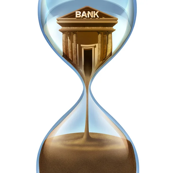 Perder Poupança Falência Bancária Colapso Falha Bancos Como Crédito Crise — Fotografia de Stock