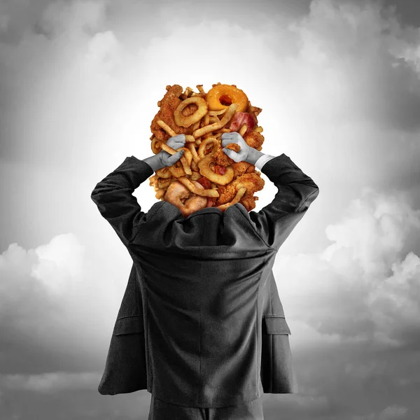 Ansiedade Alimentos Fritos Depressão Causada Por Comer Alimentos Que Você — Fotografia de Stock