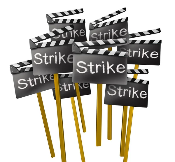 Pisarze Strike Concept Przemysł Filmowy Pracy Stop Page Przemysłu Telewizyjnego — Zdjęcie stockowe