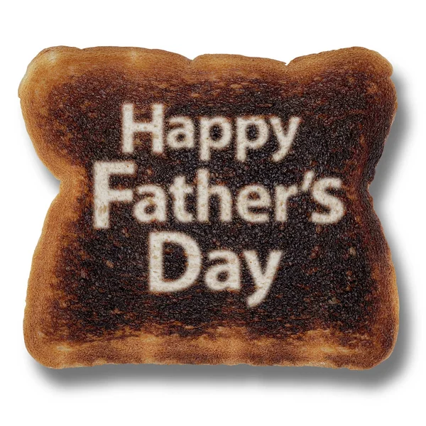 Vaderdag Grappig Ontwerp Symbool Als Aburnt Toast Met Vakantie Viering — Stockfoto