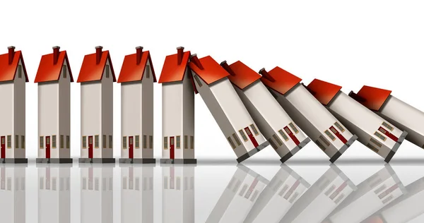 Crise Habitação Problemas Hipoteca Doméstica Como Uma Questão Mercado Imobiliário — Fotografia de Stock