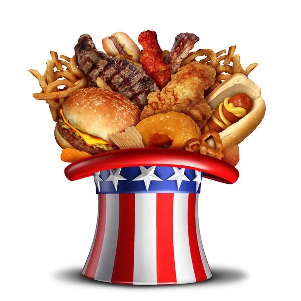 Święto Trzeciego Lipca Jedzenie Letni Grill Dnia Niepodległości Stanach Zjednoczonych — Zdjęcie stockowe