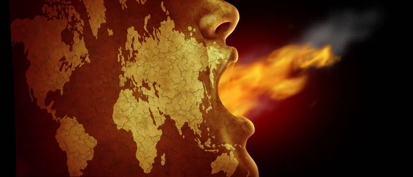 Παγκόσμια Καταιγίδα Θερμότητας Και Παγκόσμια Κρίση Θερμότητας Και Αύξηση Των — Φωτογραφία Αρχείου