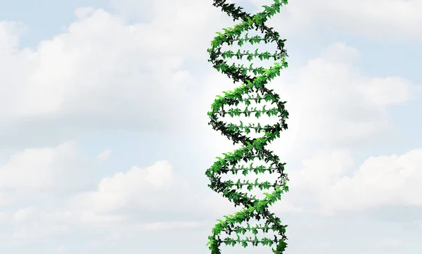 Genetics And Biology as DNA therapy and Gene editing as a double helix concept as a medical genetic genes as chromosomes as GMO genomics or biotechnology symbol with 3D illustration elements.