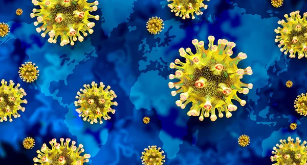 New Global Virus Outbreak Covid Covid Sars Cov Mutating Coronavirus — Stock Photo, Image