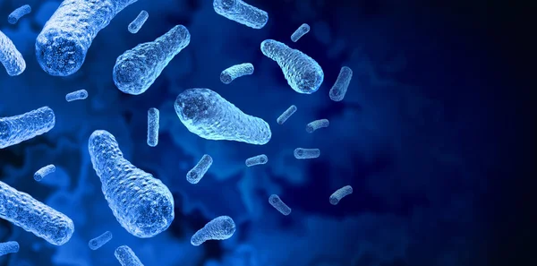 クロストリジウムボツリヌス菌によって引き起こされる重度の病気としてボツリズム細菌は 3Dイラストとして汚染された食品に見られる筋肉の弱さと麻痺につながる麻痺性毒素を生成します ロイヤリティフリーのストック画像