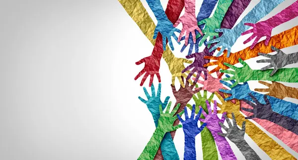 Belonging Inclusion Concept Symbol Acceptance Integration Diversity Support Different Cultures — Stock Photo, Image